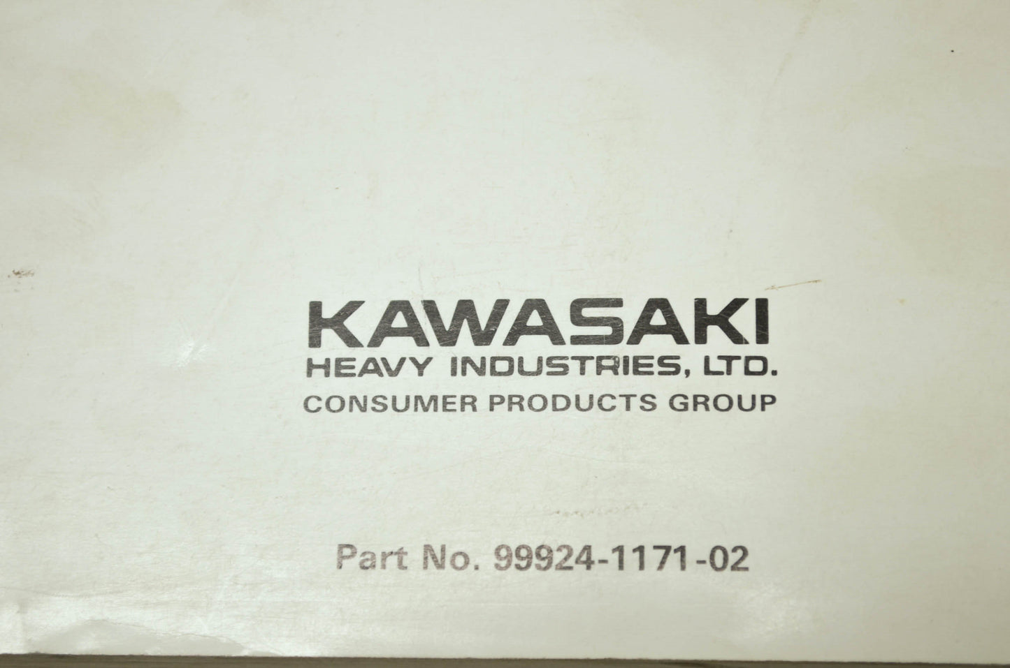 OEM Kawasaki 99924-1171-02 Service Manual ZX900B