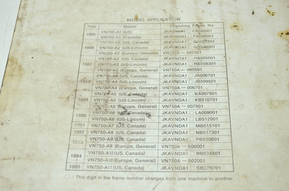 OEM Kawasaki 99924-1054-10 Service Manual VN750A