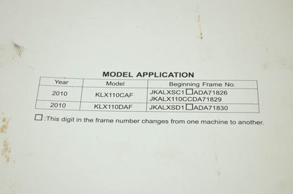 OEM Kawasaki 99924-1429-31 Service Manual KLX110C/D