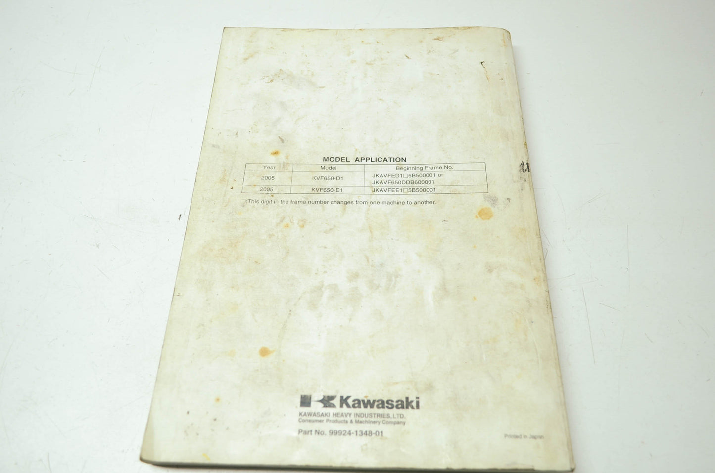 Kawasaki Brute Force 650 KVF650 4x4 Service Manual