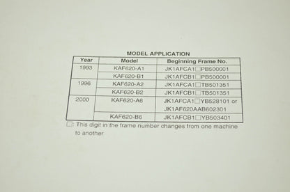 OEM Kawasaki 99924-1163-03 Service Manual KAF620A/B/C