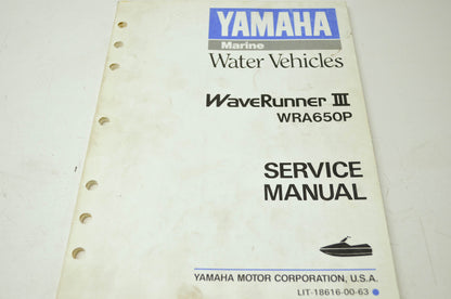 OEM Yamaha LIT-18616-00-63 WRA650P Service Manual
