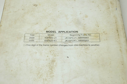 OEM Kawasaki 99924-1350-01 Service Manual KAF620J/K
