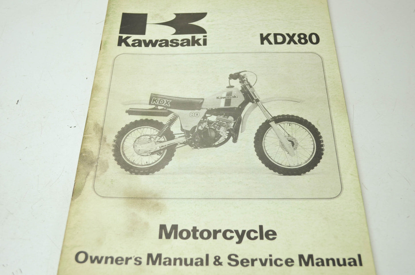 OEM Kawasaki 99920-1086-03 Owner's & Service Manual KDX80A2