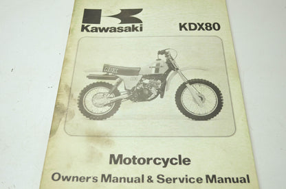 OEM Kawasaki 99920-1086-03 Owner's & Service Manual KDX80A2