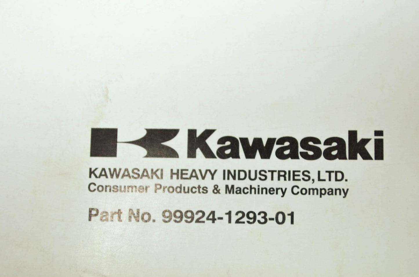 OEM Kawasaki 99924-1293-01 Service Manual KLX125A/B