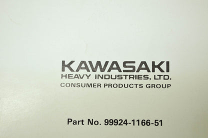 OEM Kawasaki 99924-1166-51 Service Manual Supplement KDX200E6