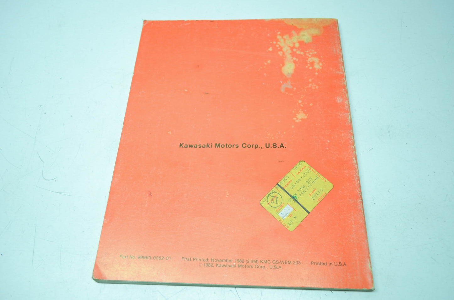 OEM Kawasaki 99963-0052-01 Service Manual KG4000/5000
