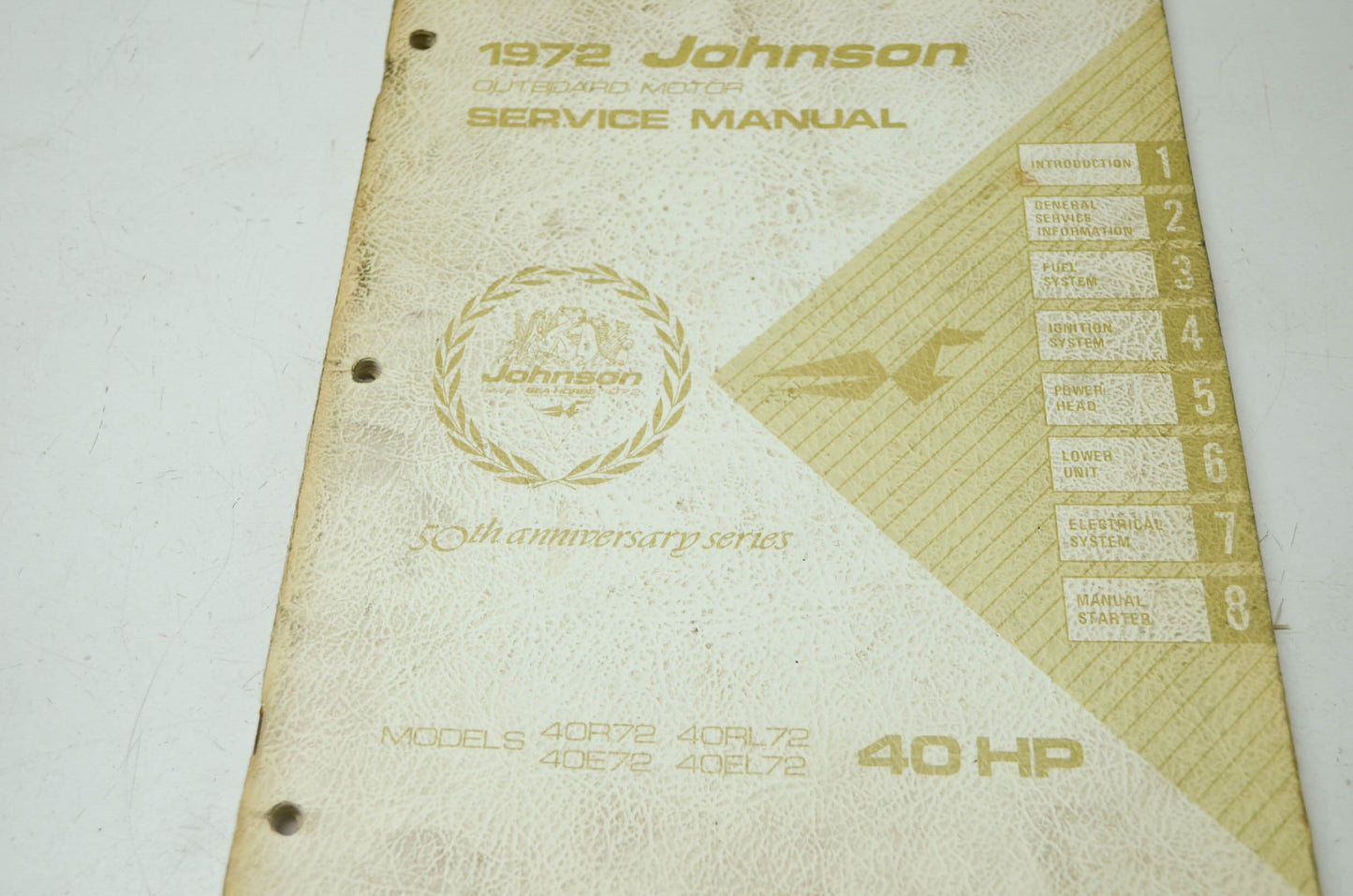 Johnson 1972 Outboard Motor Service Manual 50th Anniversary Series