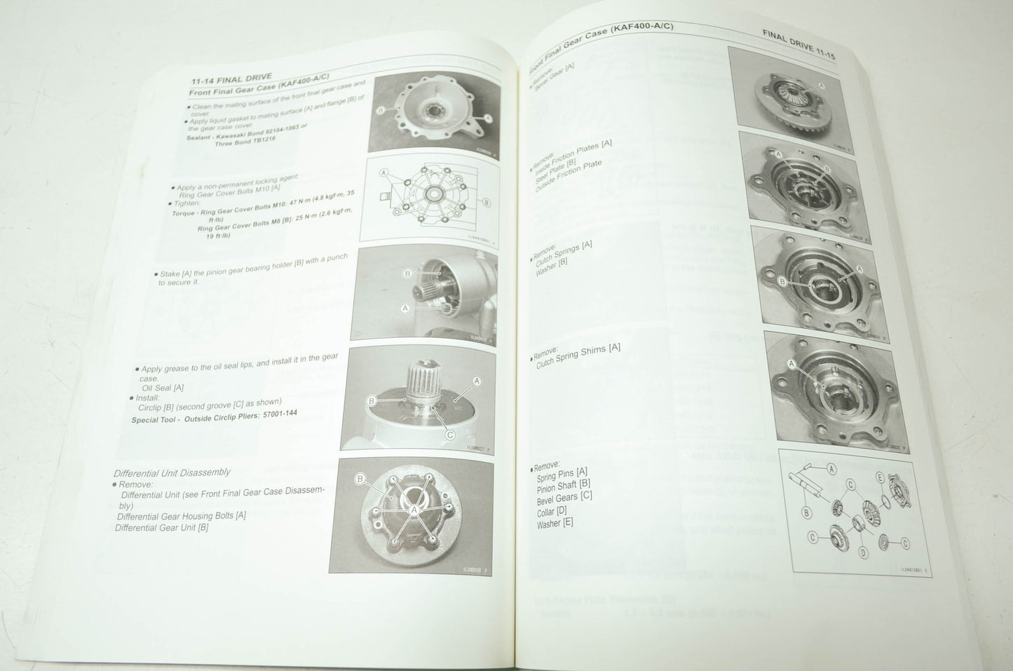 OEM Kawasaki 99924-1349-03 Service Manual KAF400A/B