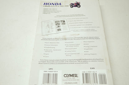Clymer Honda CBR600 F2 & F3 91-98 Service Repair Maintenance Manual