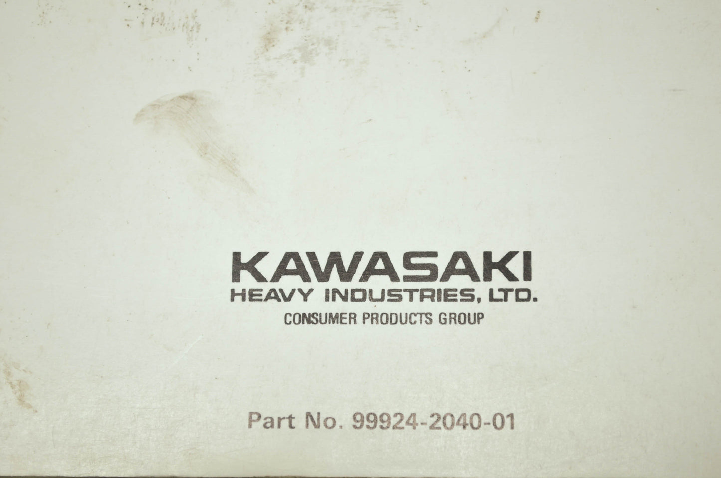 OEM Kawasaki 99924-2040-01 Service Manual GE4300/5000