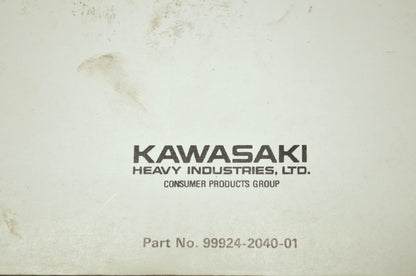 OEM Kawasaki 99924-2040-01 Service Manual GE4300/5000