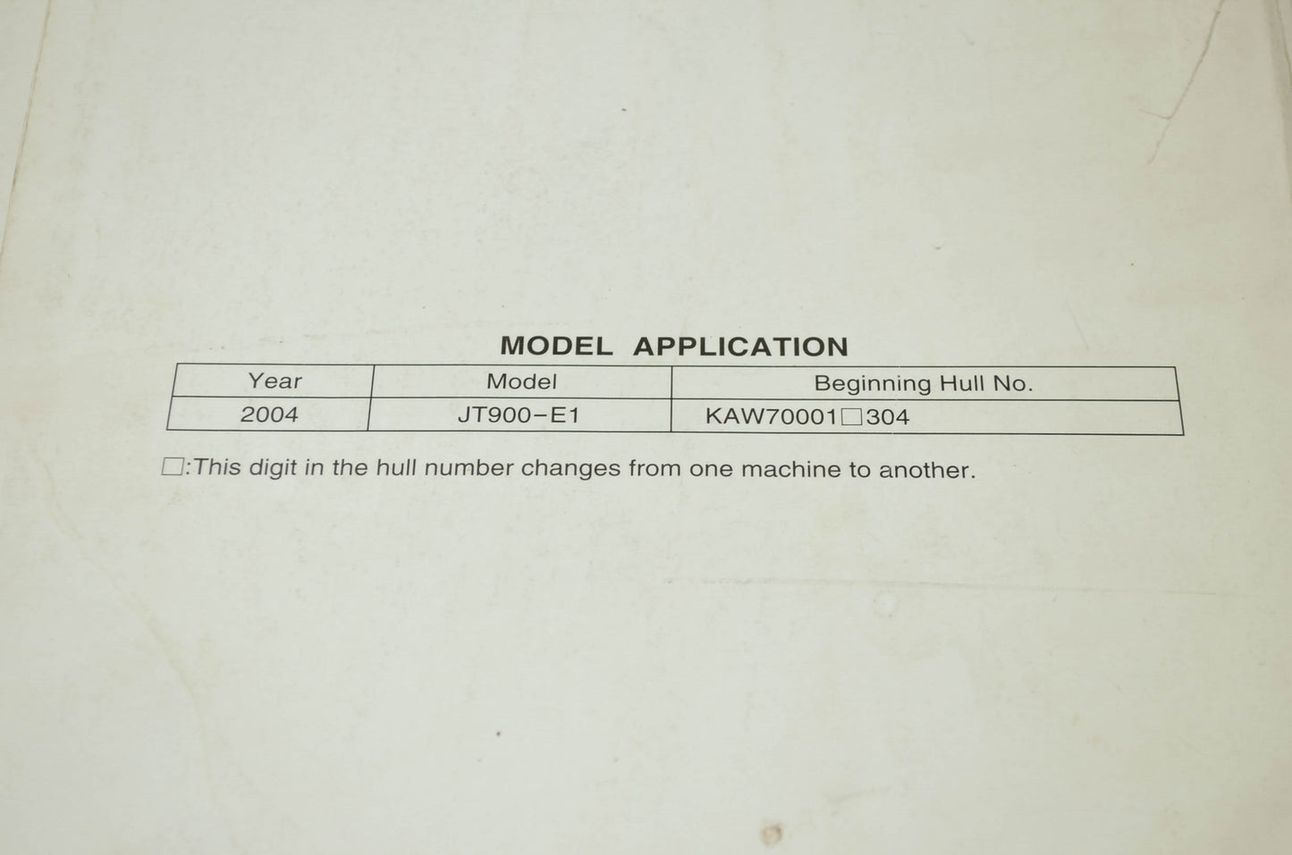 OEM Kawasaki 99924-1327-01 Service Manual JT900E