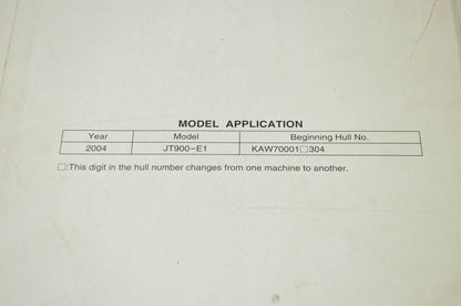 OEM Kawasaki 99924-1327-01 Service Manual JT900E