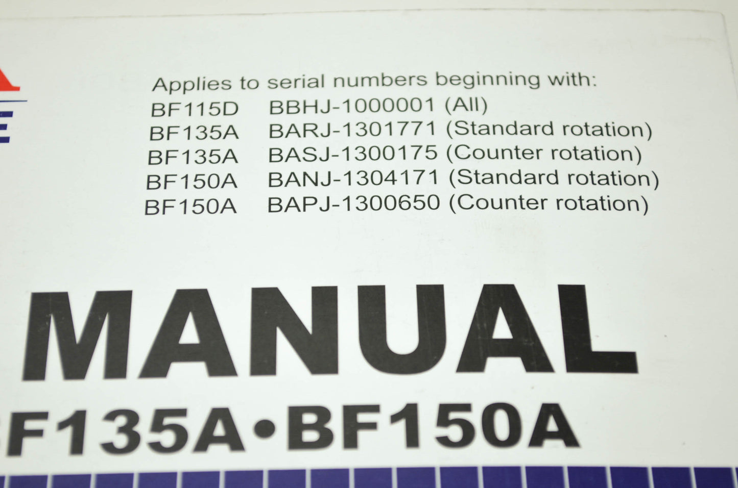 Honda BF115D BF135A BF150A Shop Manual