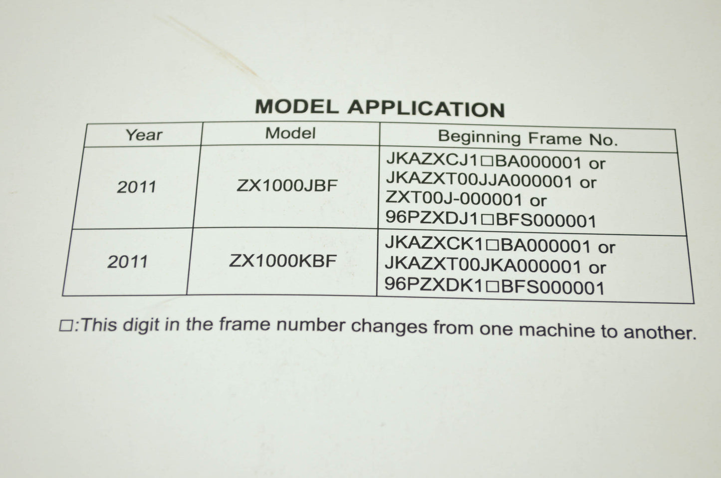 OEM Kawasaki 99924-1443-32 Service Manual ZX1000J