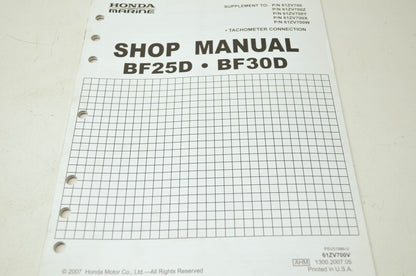 Honda BF25D BF30D Shop Manual Supplement