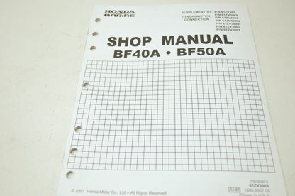 Honda BF40A BF50A Shop Manual Supplement