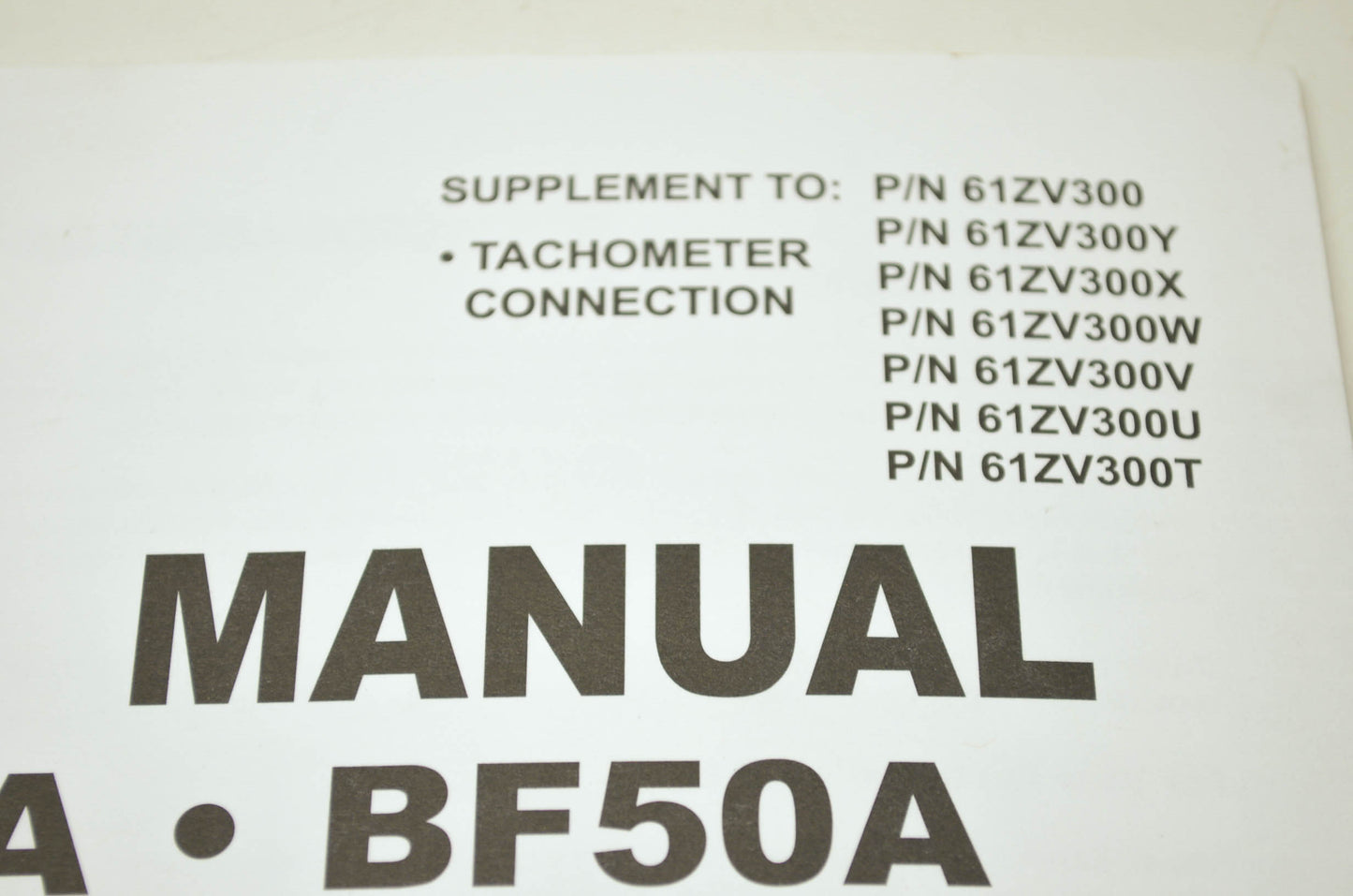Honda BF40A BF50A Shop Manual Supplement