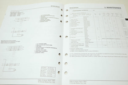 Honda BF40A BF50A Shop Manual Supplement