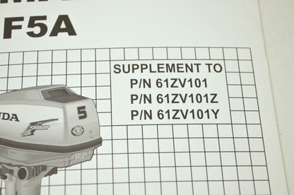 Honda BF5A Shop Manual Supplement