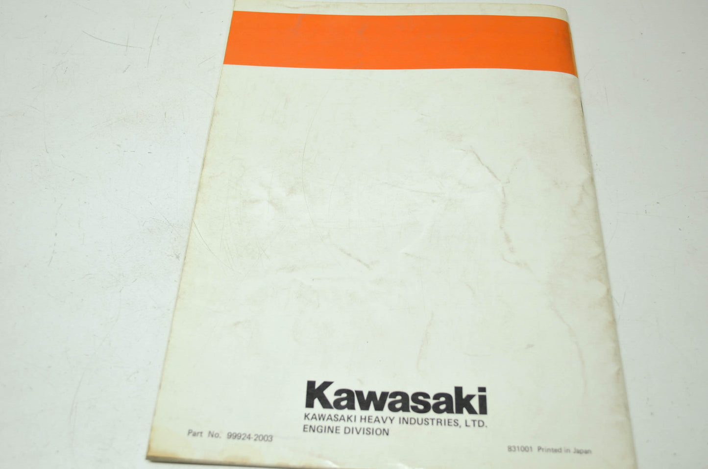 OEM Kawasaki 99924-2003 Service Manual KG550-2900B