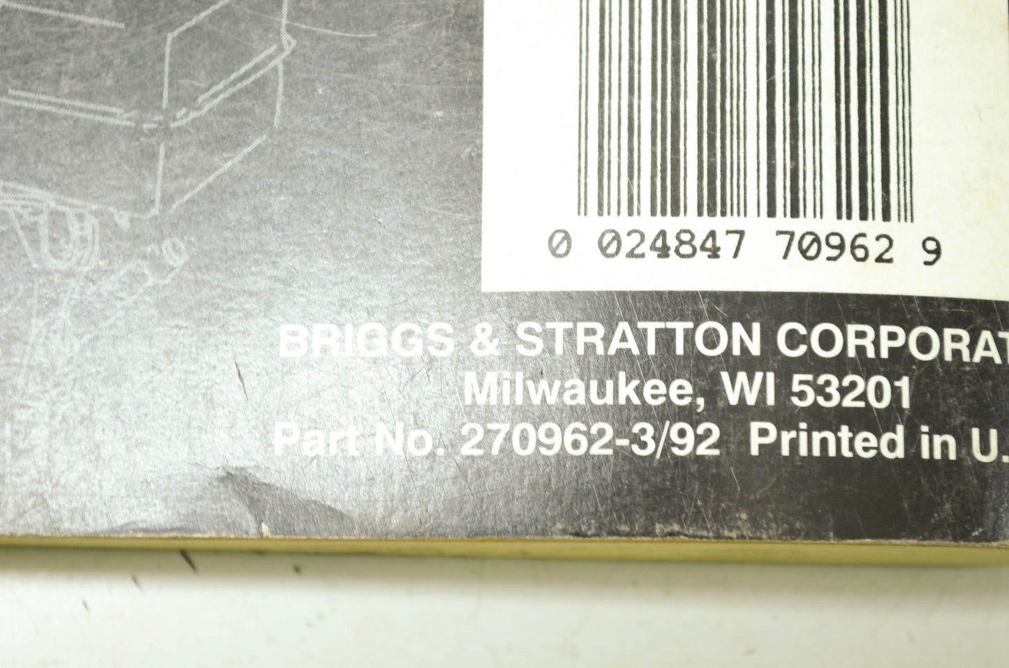 Briggs & Stratton Service/Repair Manual 4-Cycle Engines