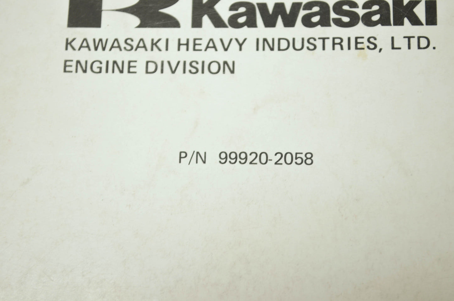 OEM Kawasaki 99920-2058 Owner's Manual GA1000/1400A