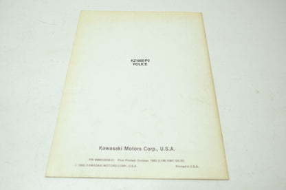 OEM Kawasaki 99963-0056-01 Service Manual Supplement KZ1000P