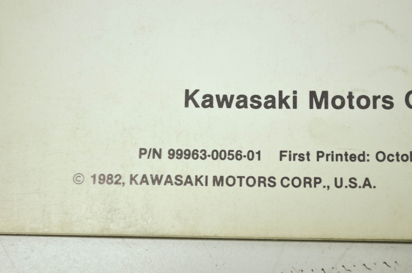 OEM Kawasaki 99963-0056-01 Service Manual Supplement KZ1000P