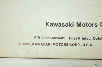OEM Kawasaki 99963-0056-01 Service Manual Supplement KZ1000P