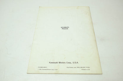 OEM Kawasaki 99963-0060-01 Service Manual Supplement KZ1000P