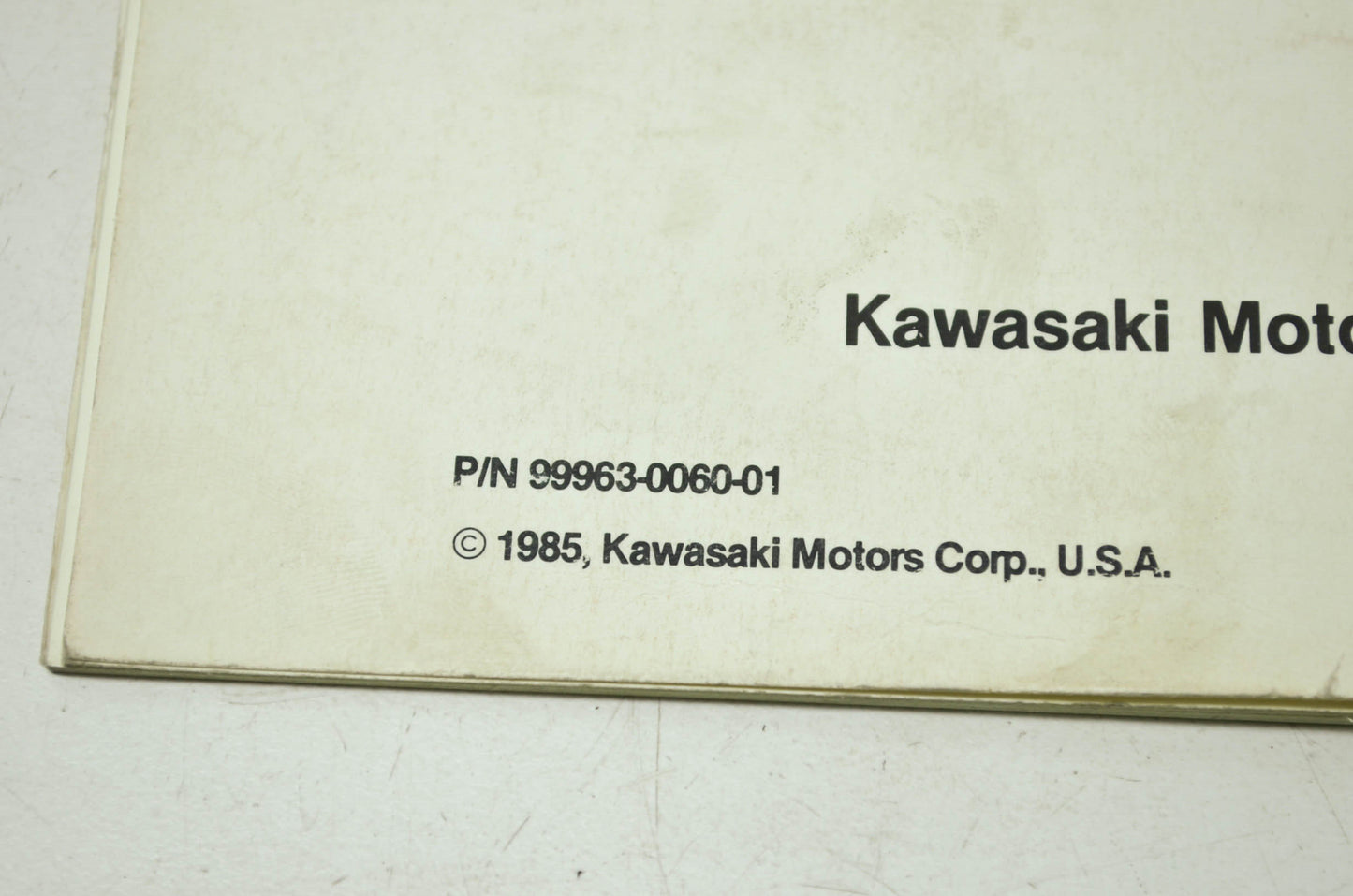 OEM Kawasaki 99963-0060-01 Service Manual Supplement KZ1000P