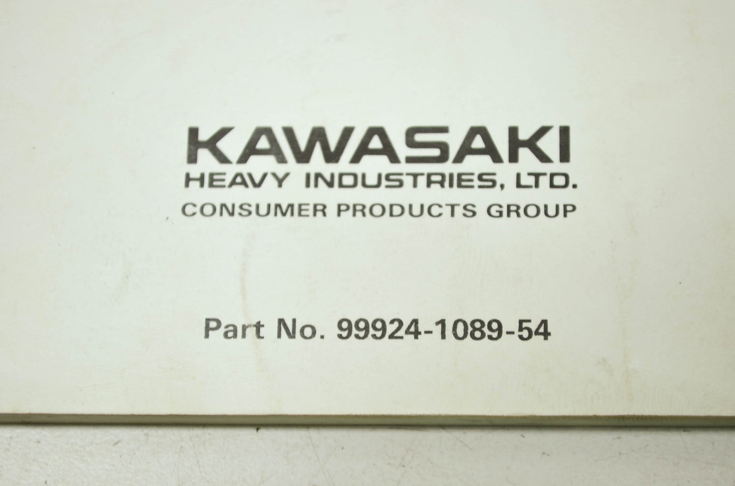 OEM Kawasaki 99924-1089-54 Service Manual Supplement ZG1200B