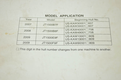 OEM Kawasaki 99924-1377-03 Service Manual JT1500B/E/F