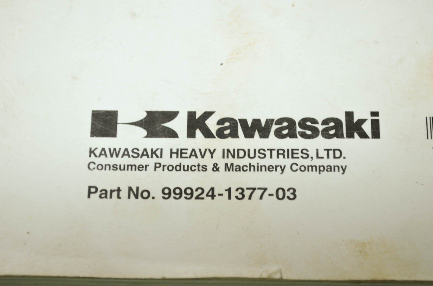 OEM Kawasaki 99924-1377-03 Service Manual JT1500B/E/F