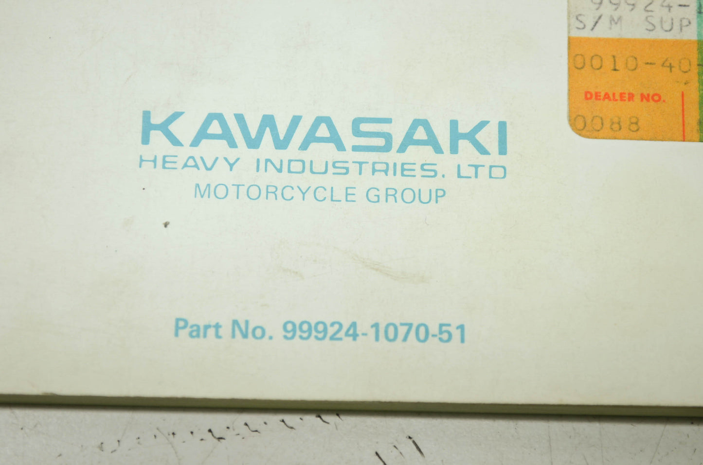 OEM Kawasaki 99924-1070-51 Service Manual Supplement JS300A1