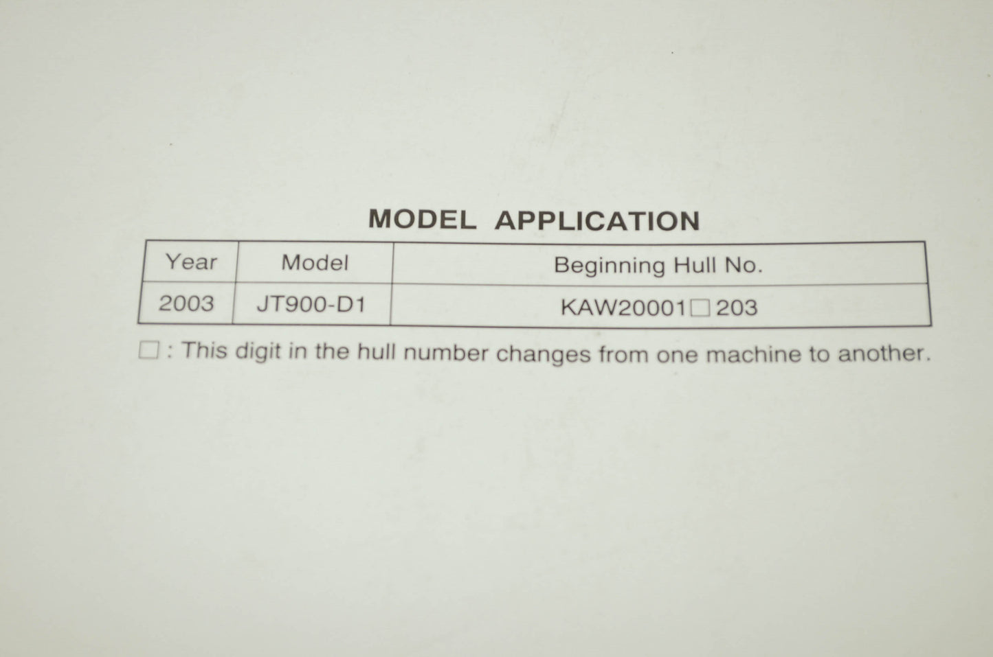 OEM Kawasaki 99924-1313-01 Service Manual JT900D