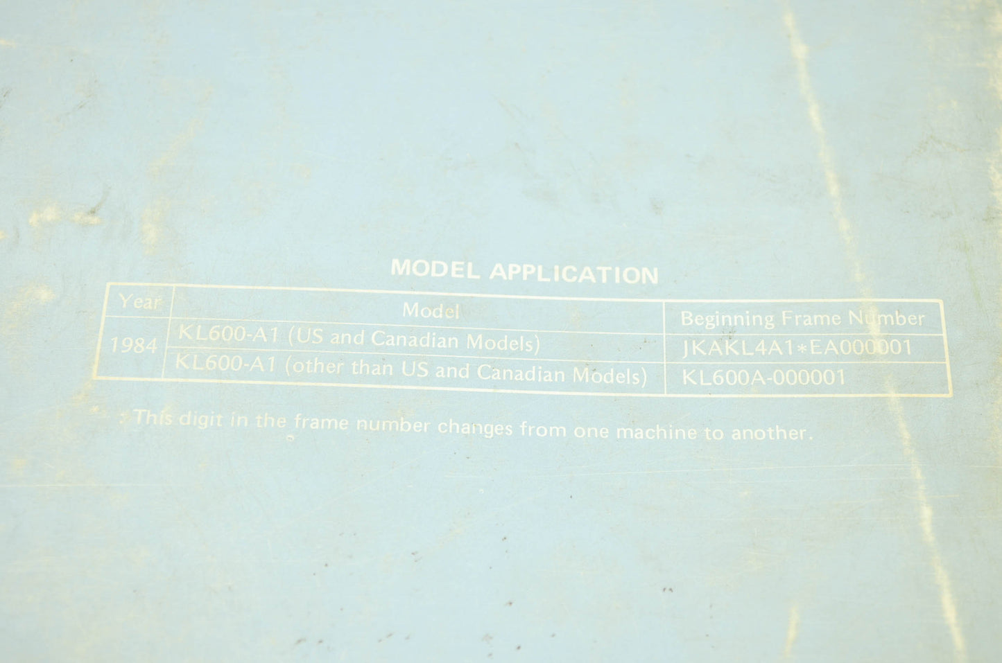 Kawasaki KLR 600 Service Manual