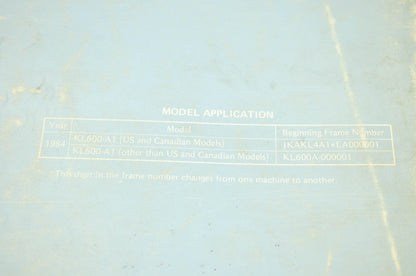 Kawasaki KLR 600 Service Manual