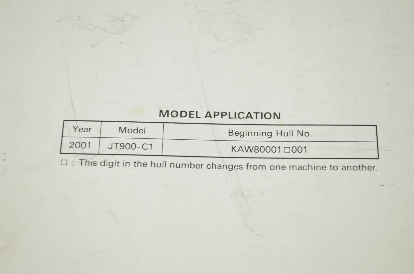 OEM Kawasaki 99924-1264-51 Service Manual Supplement JT900C