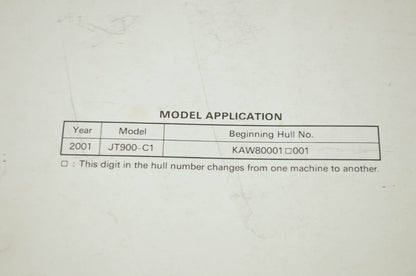 OEM Kawasaki 99924-1264-51 Service Manual Supplement JT900C