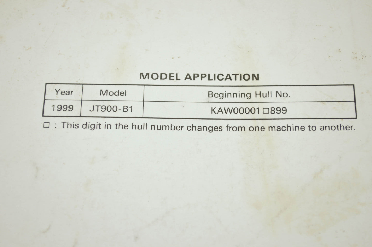 OEM Kawasaki 99924-1242-51 Service Manual Supplement JT900B1