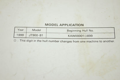 OEM Kawasaki 99924-1242-51 Service Manual Supplement JT900B1