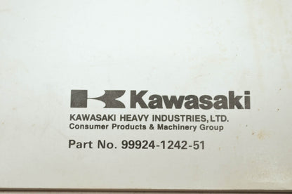 OEM Kawasaki 99924-1242-51 Service Manual Supplement JT900B1