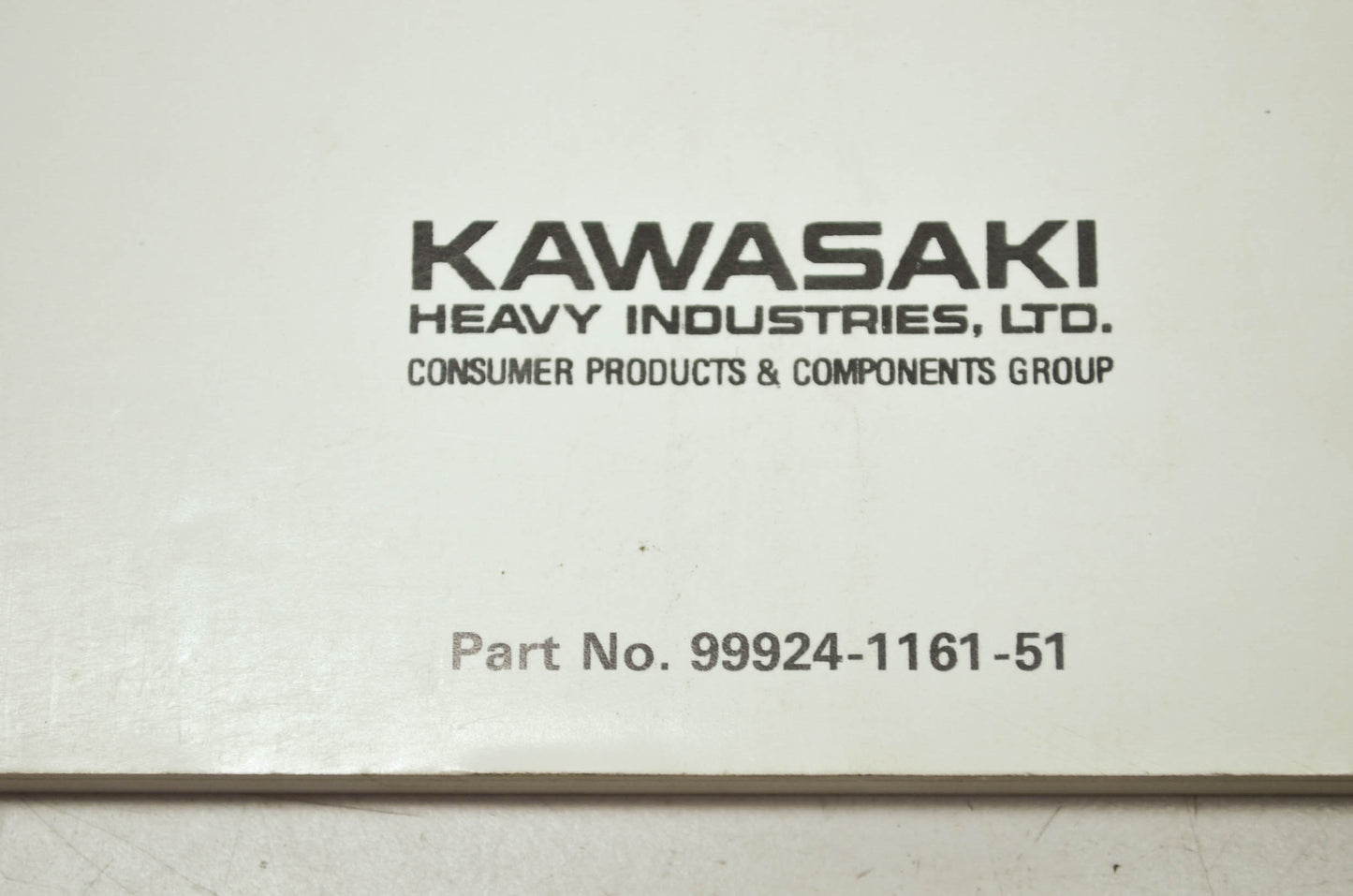 OEM Kawasaki 99924-1161-51 Service Manual Supplement ZX600E