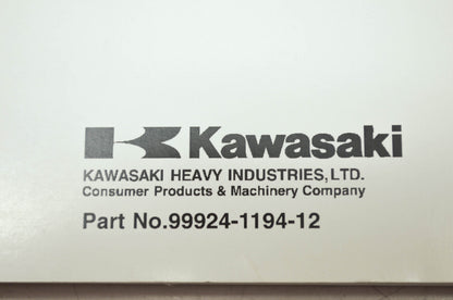 OEM Kawasaki 99924-1194-12 Service Manual EN500C