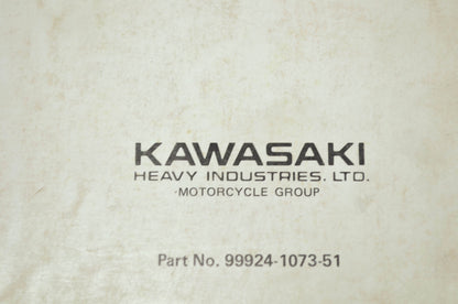 OEM Kawasaki 99924-1073-51 Service Manual Supplement ZL600A