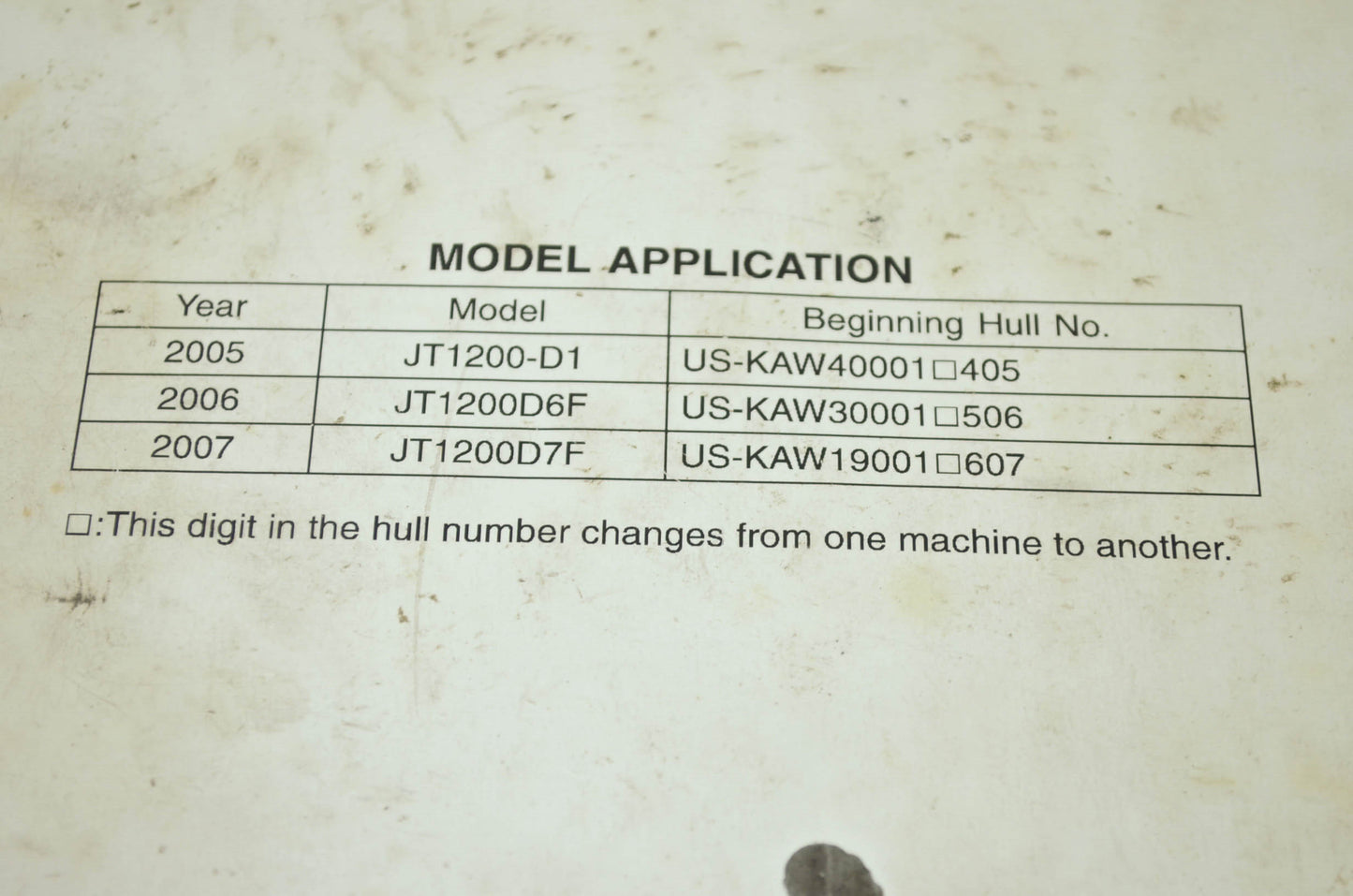 OEM Kawasaki 99924-1341-03 Service Manual JT1200D